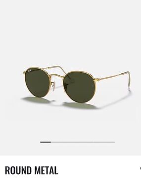 Ray-Ban Gold Frame Sunglasses with Green Lenses